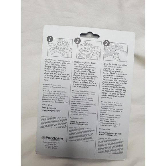 NIB Sculpey Flexible Push Mold Teddy Bear Themed - Picture 4 of 5